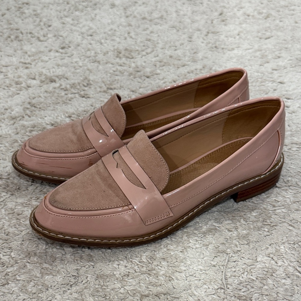 Light pink loafers